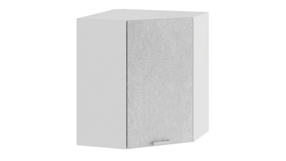 Навесной угловой шкаф Гранита 1В6У (Белый/Бетон снежный) в Альметьевске - изображение