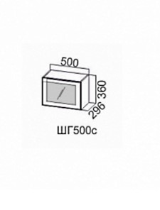 Навесной шкаф Грейвуд, ШГ500c/360, дуб кремовый матовый в Казани