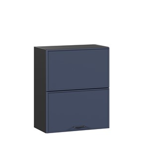 Шкаф горизонтальный на кухню 600 комбинированный Индиго ЛД 298.970.000.167, Чёрный/Тёмно-синий в Альметьевске