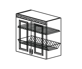 Шкаф на кухню Веста настенный двухдверный с сушкой 718*600*323мм в Нижнекамске