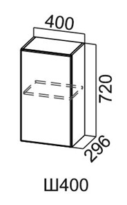 Шкаф на кухню Модус, Ш400/720, галифакс в Альметьевске - предосмотр