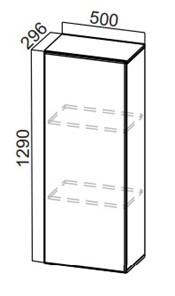 Шкаф-надстройка Стайл, ПН500(720/296), МДФ в Набережных Челнах