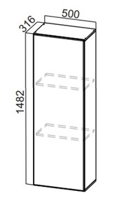Кухонный пенал-надстройка Стайл, ПН500(912/316), МДФ в Нижнекамске