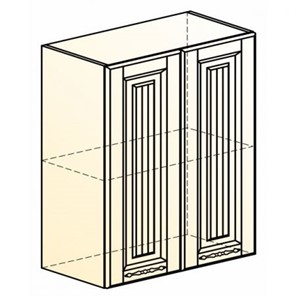 Шкаф настенный Бавария L600 H720 (2 дв. гл.) в Альметьевске