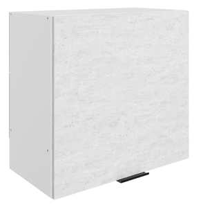Шкаф навесной под вытяжку Стоун L600 Н566 (1 дв. гл.) (белый/белая скала) в Альметьевске