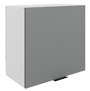 Кухонный шкаф Стоун L600 Н566 (1 дв. гл.) (белый/оникс софттач) в Набережных Челнах