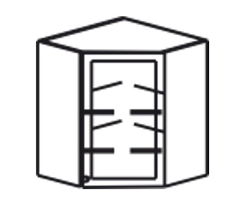 Кухонный шкаф Верона настенный угловой 918*600*600*320 мм без стекла (глухой), матовый в Нижнекамске