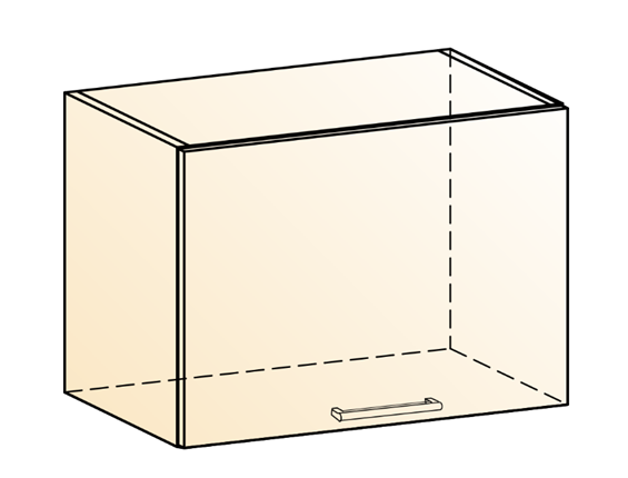 Навесной шкаф Яна L500 Н360 (1 дв. гл.) в Нижнекамске - изображение