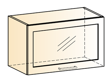 Шкаф навесной Яна L600 Н360 (1 дв. рам.) в Нижнекамске