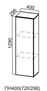Настенный шкаф-пенал Модерн New, ПН400(720/296), МДФ в Набережных Челнах