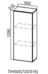 Шкаф-пенал настенный Модерн New, ПН500(720/316), МДФ в Набережных Челнах