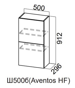 Распашной кухонный шкаф Модерн New барный, Ш500б(Aventos HF)/912, МДФ в Набережных Челнах