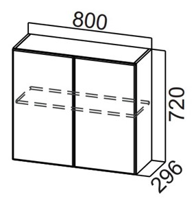 Кухонный шкаф Стайл, Ш800/720, МДФ в Нижнекамске - предосмотр