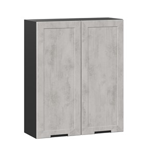 Кухонный шкаф 800 высокий Джамис ЛД 296.460.000.029, Чёрный/Белый камень в Нижнекамске