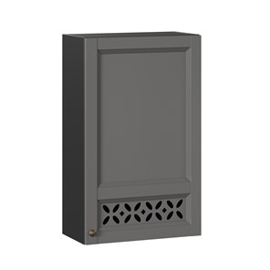 Кухонный навесной шкаф Амели-3 высокий 600 ЛД 299.450.000.047, Черный/Оникс серый в Нижнекамске