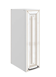 Навесной шкаф Атланта L200 H720 (1 дв. гл.) эмаль (белый/белый глянец патина золото) в Казани
