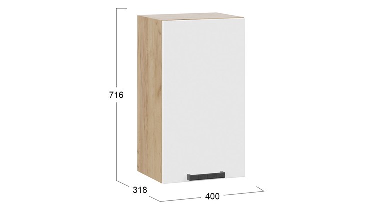 Шкаф кухонный Детройт 1В4 (Дуб крафт золотой/Белый глянец) в Альметьевске - изображение 2
