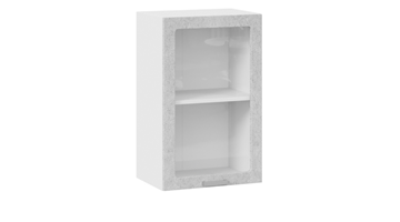 Кухонный навесной шкаф Гранита 1В45С (Белый/Бетон снежный) в Нижнекамске - предосмотр