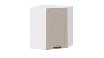 Навесной угловой шкаф Лорас 1В6У (Белый/Холст латте) в Набережных Челнах