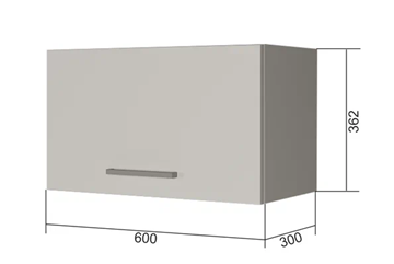 Кухонный шкаф В360, Белое гладкое Ламарти/Антрацит в Нижнекамске
