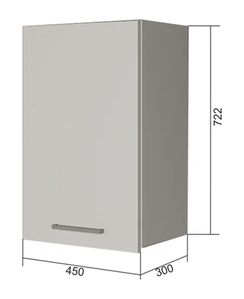 Шкаф настенный В7 45, Бетон пайн/Белый в Альметьевске - изображение