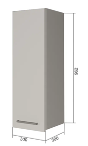 Кухонный навесной шкаф В9 30, МДФ Розовый шагрень/Антрацит в Нижнекамске