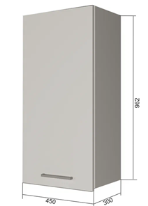 Навесной кухонный шкаф В9 45, Бетон пайн/Белый в Набережных Челнах