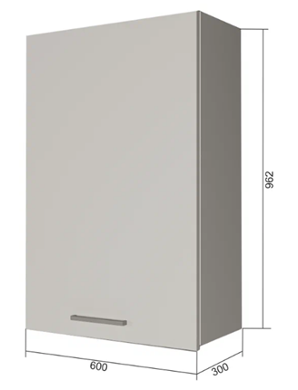 Шкаф на кухню В9 60, Бетон пайн/Антрацит в Нижнекамске - изображение