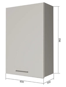 Кухонный шкаф В9 60, МДФ Черный матовый/Белый в Нижнекамске