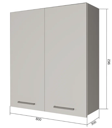 Шкаф на кухню В9 80, МДФ Софт бирюза/Белый в Нижнекамске - изображение