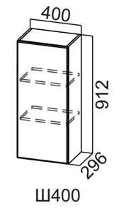 Кухонный навесной шкаф Вельвет Ш400/912 в Набережных Челнах