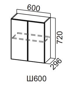 Кухонный навесной шкаф Вельвет Ш600/720 в Нижнекамске