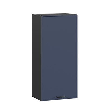 Навесной шкаф высокий 450 Индиго ЛД 298.430.000.153, Чёрный/Тёмно-синий в Альметьевске - изображение