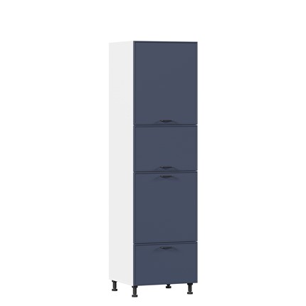 Кухонный шкаф-пенал для посуды 600 Индиго ЛД 298.470.000.115, Белый/Тёмно-синий в Набережных Челнах - изображение