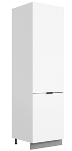 Шкаф-пенал Стоун L600 под холодильник (2 дв.гл.) (белый/джелато софттач) в Нижнекамске