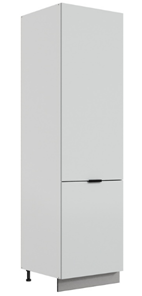 Шкаф-пенал Стоун L600 под холодильник (2 дв.гл.) (белый/лайт грей софттач) в Нижнекамске