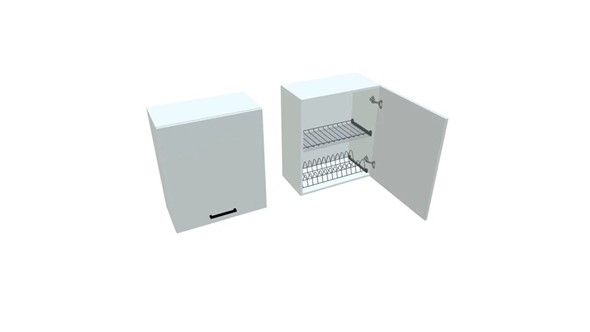 Навесной шкаф ВС7 60, Белое гладкое Ламарти/Белый в Нижнекамске - изображение