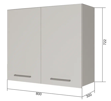 Кухонный шкаф ВС7 80, Сатин/Антрацит в Нижнекамске - изображение