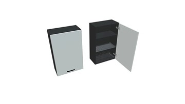 Кухонный шкаф ВС9 60, Белое гладкое Ламарти/Антрацит в Набережных Челнах