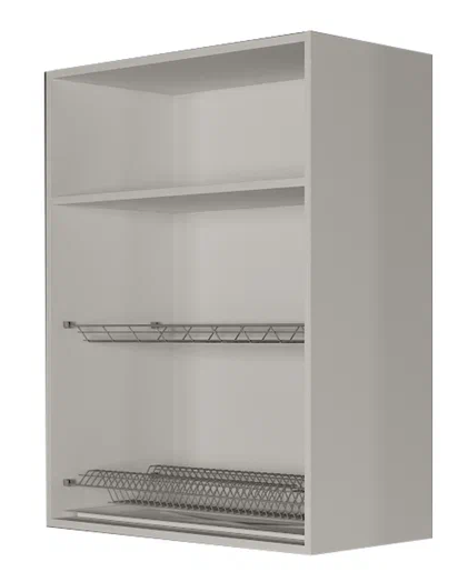 Шкаф с сушкой для посуды ВС9 80, МДФ Софт бирюза/Антрацит в Альметьевске - изображение 1