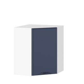 Шкаф угловой настенный Индиго ЛД 298.610.000.116, Белый/Тёмно-синий в Нижнекамске - предосмотр