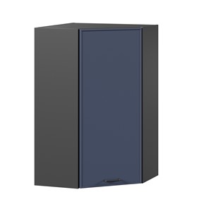 Угловой кухонный шкаф высокий Индиго ЛД 298.620.000.159, Чёрный/Тёмно-синий в Казани