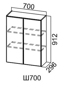 Кухонный шкаф Модус, Ш700/912, цемент темный в Нижнекамске - предосмотр