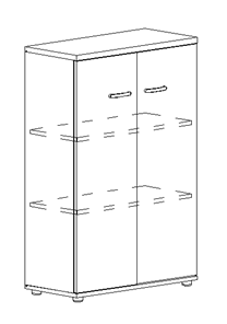 Шкаф средний закрытый Albero (78х36,4х119,4) в Нижнекамске
