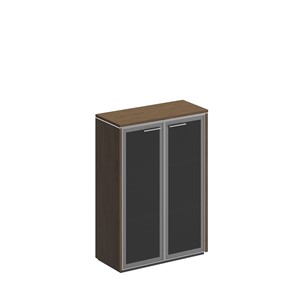 Шкаф для документов средний Orion, дуб табачный, со стеклянными дверьми (94х41х132) ВЛ 312 в Набережных Челнах