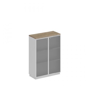 Шкаф для документов средний стекло в рамке Speech Cube (90x40x124.6) СИ 319 ДС БП ХР в Нижнекамске