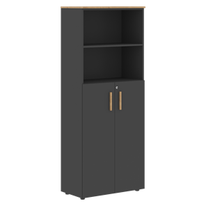 Шкаф с глухими средними дверьми FORTA Графит-Дуб Гамильтон  FHC 80.6(Z) (798х404х1965) в Альметьевске