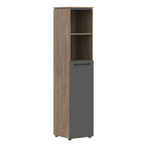Шкаф колонка с глухой средней дверью MORRIS TREND Антрацит/Кария Пальмира MHC 42.6 (429х423х1956) в Набережных Челнах