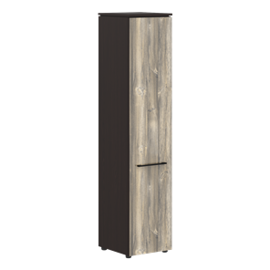 Шкаф колонка с глухой дверью MORRIS  Дуб Базель/Венге Магия MHC 42.1 (429х423х1956) в Альметьевске