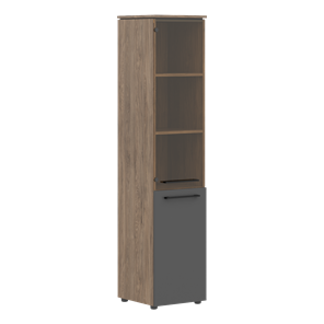 Шкаф высокий комбинированный MORRIS TREND Антрацит/Кария Пальмира MHC  42.2 (429х423х1956) в Казани